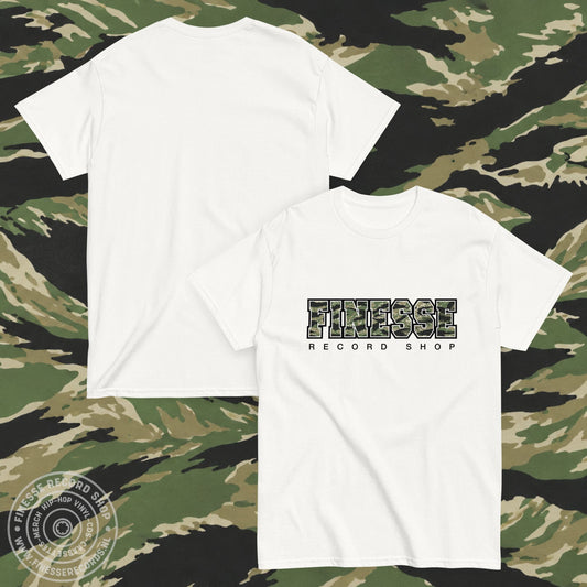 FRS TIGER STYLE CAMO BLACK LINE (WHITE) "GUERRILLA" T-SHIRT -NEW!-