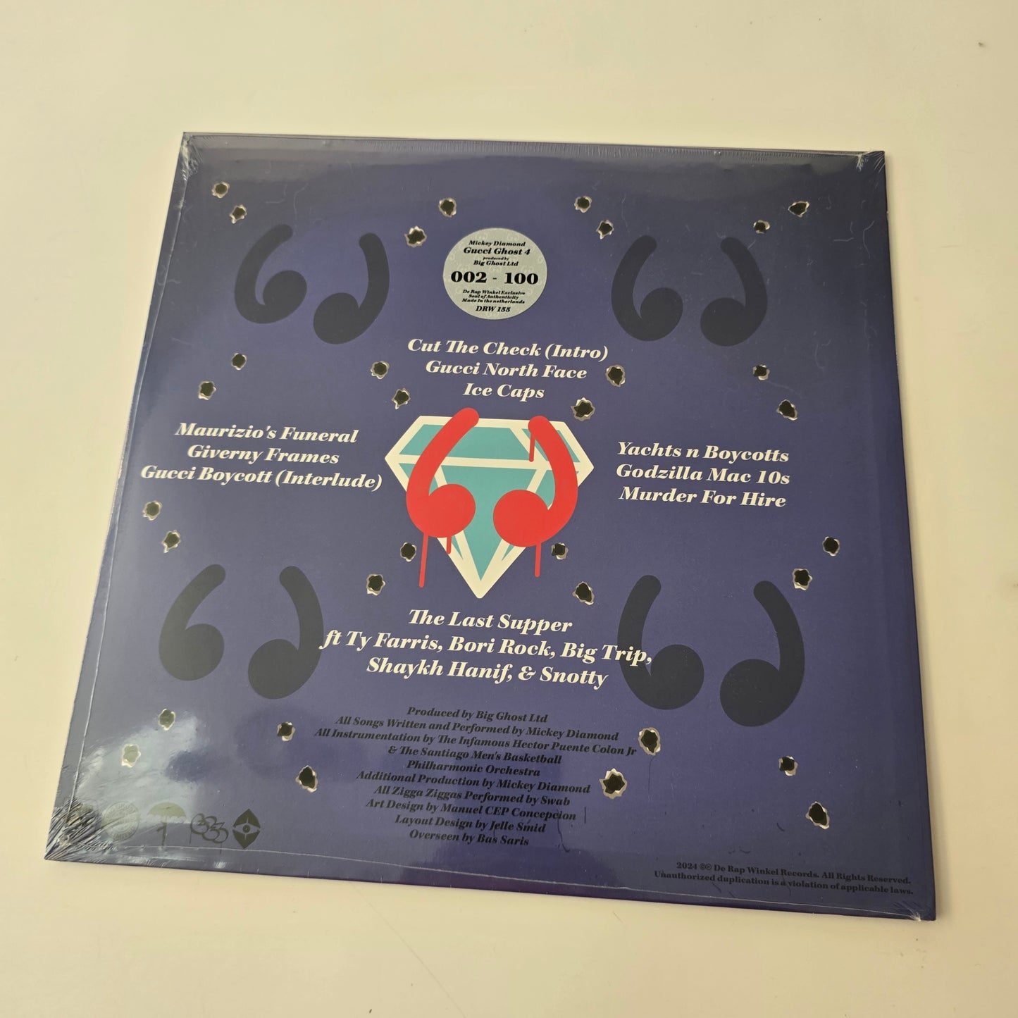 MICKEY DIAMOND X BIG GHOST LTD - GUCCI GHOST 4 (SEALED) LIMITED EDITION VINYL -NEW!-