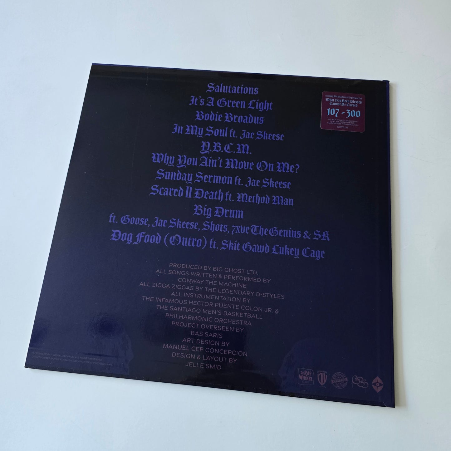 CONWAY THE MACHINE X BIG GHOST LTD - WHAT HAS BEEN BLESSED CANNOT BE CURSED, LIMITED EDITION SUNDAY SERMON SMOKE VINYL -LIKE NEW!-