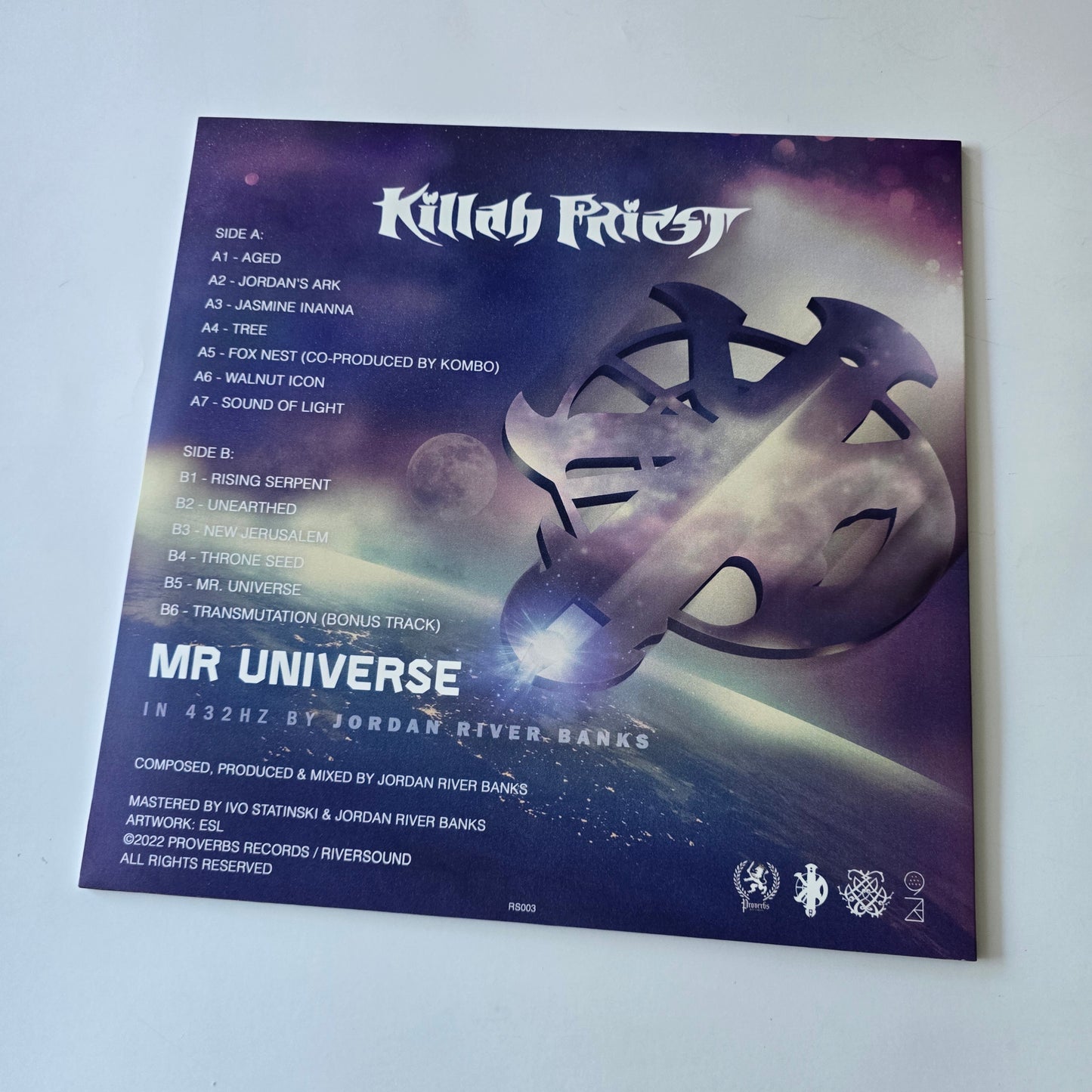 KILLAH PRIEST IN 432 HZ BY JORDAN RIVER BANKS - MR. UNIVERSE LIMITED EDITION GLOW IN THE DARK VINYL -LIKE NEW!-