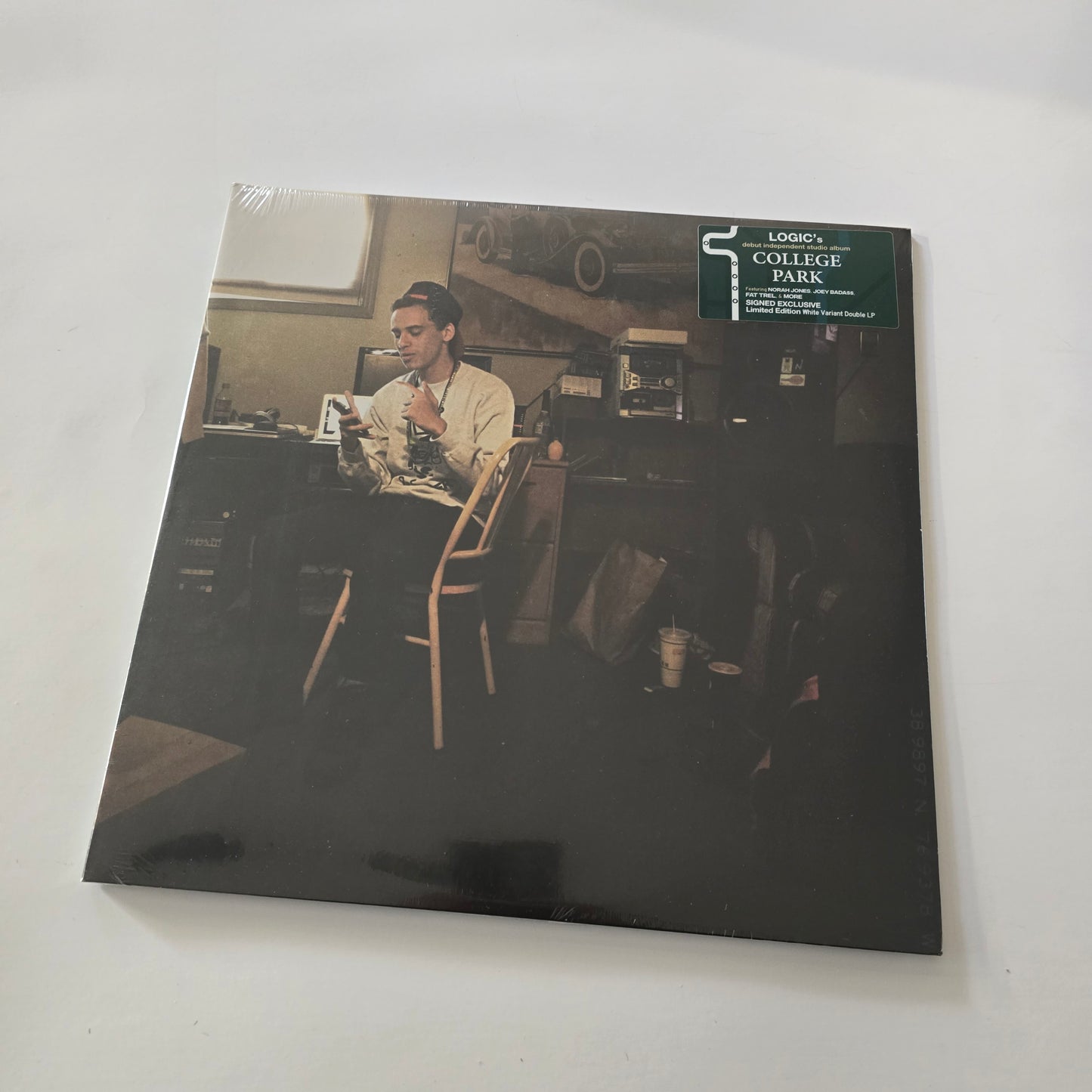 LOGIC - COLLEGE PARK, SIGNED (SEALED) WHITE COLORED VINYL 2XLP -NEW!-