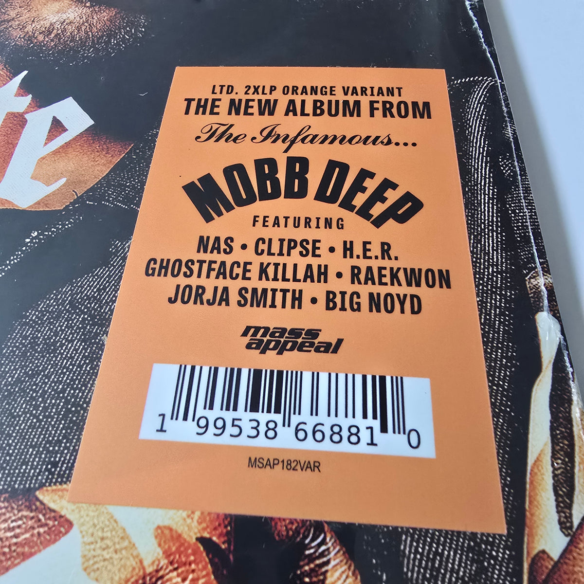 MOBB DEEP - INFINITE (SEALED) LIMITED EDITION ORANGE COLORED VINYL -NEW!-