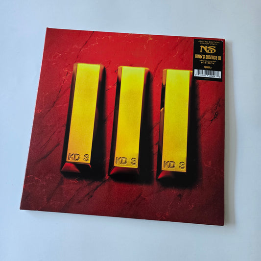 NAS - KING'S DESEASE 3, LIMITED EDITION RED & BLACK STRIPED VINYL 2XLP -LIKE NEW!-