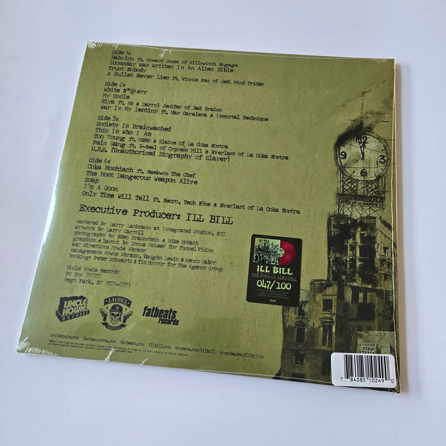 ILL BILL - THE HOUR OF REPRISAL (SEALED) RED COLORED LIMITED EDITION VINYL - NEW!-