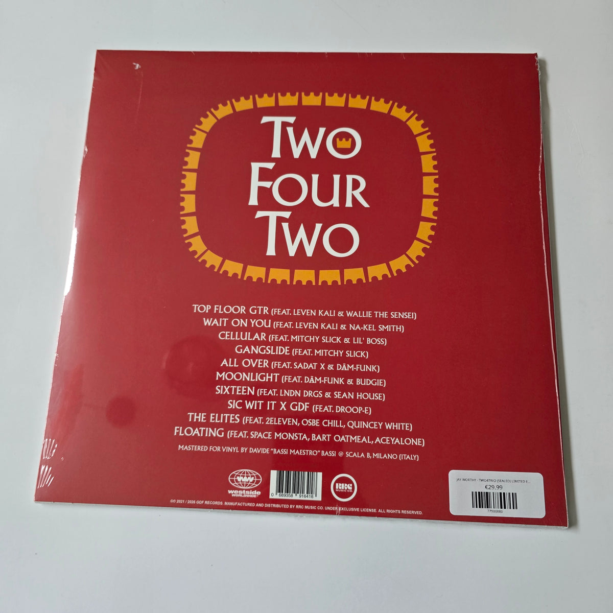 JAY WORTHY - TWO4TWO (SEALED) LIMITED EDITION VINYL -NEW!-