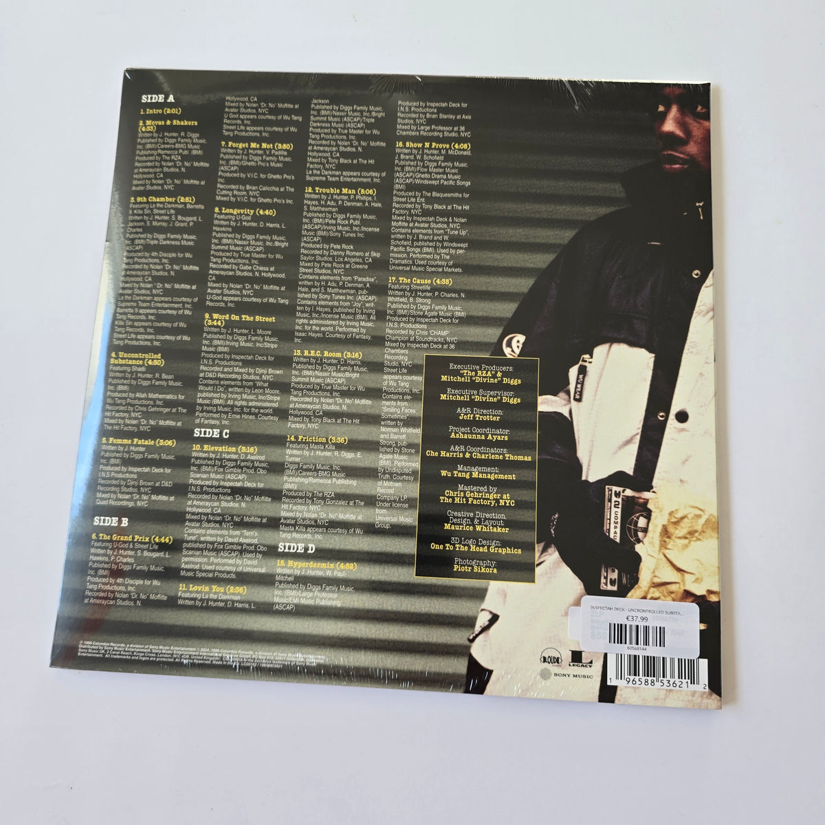 INSPECTAH DECK - UNCRONTROLLED SUBSTANCE (SEALED) YELLOW COLORED VINYL -NEW!-