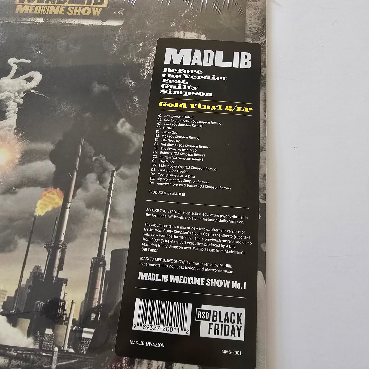 MADLIB & GUILTY SIMPSON - MEDICINE SHOW VOL. 1: BEDORE THE VERDICT (SEALED) GOLD COLORED VINYL 2XLP -NEW!-