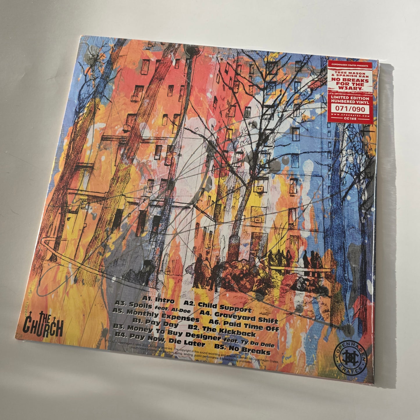 TREE MASON X SPANISH RAN - NO BREAKS FOR THE W3ARY (SEALED) LIMITED EDITION RED COLORED VINYL -NEW!-