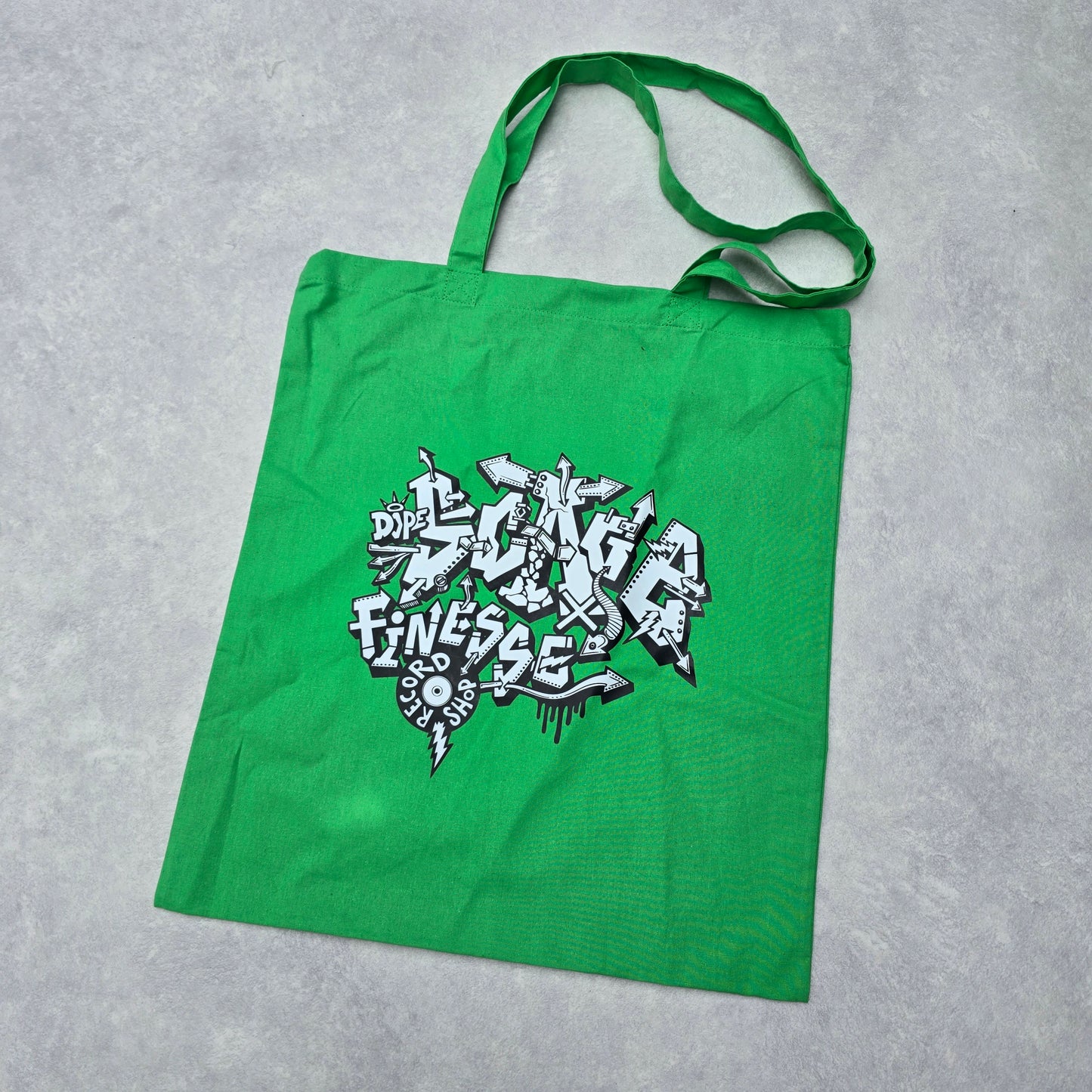 SCAGE X FINESSE RECORD SHOP TOTEBAG, MEERDERE KLEUREN -NEW!-
