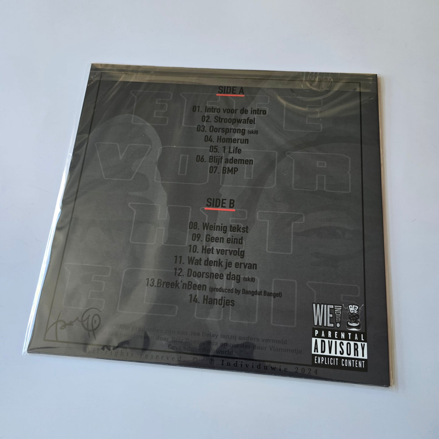 INDIVIDUWIE - EFFE VOOR HET ECHIE (SEALED) LIMITED EDITION VINYL -NEW!-