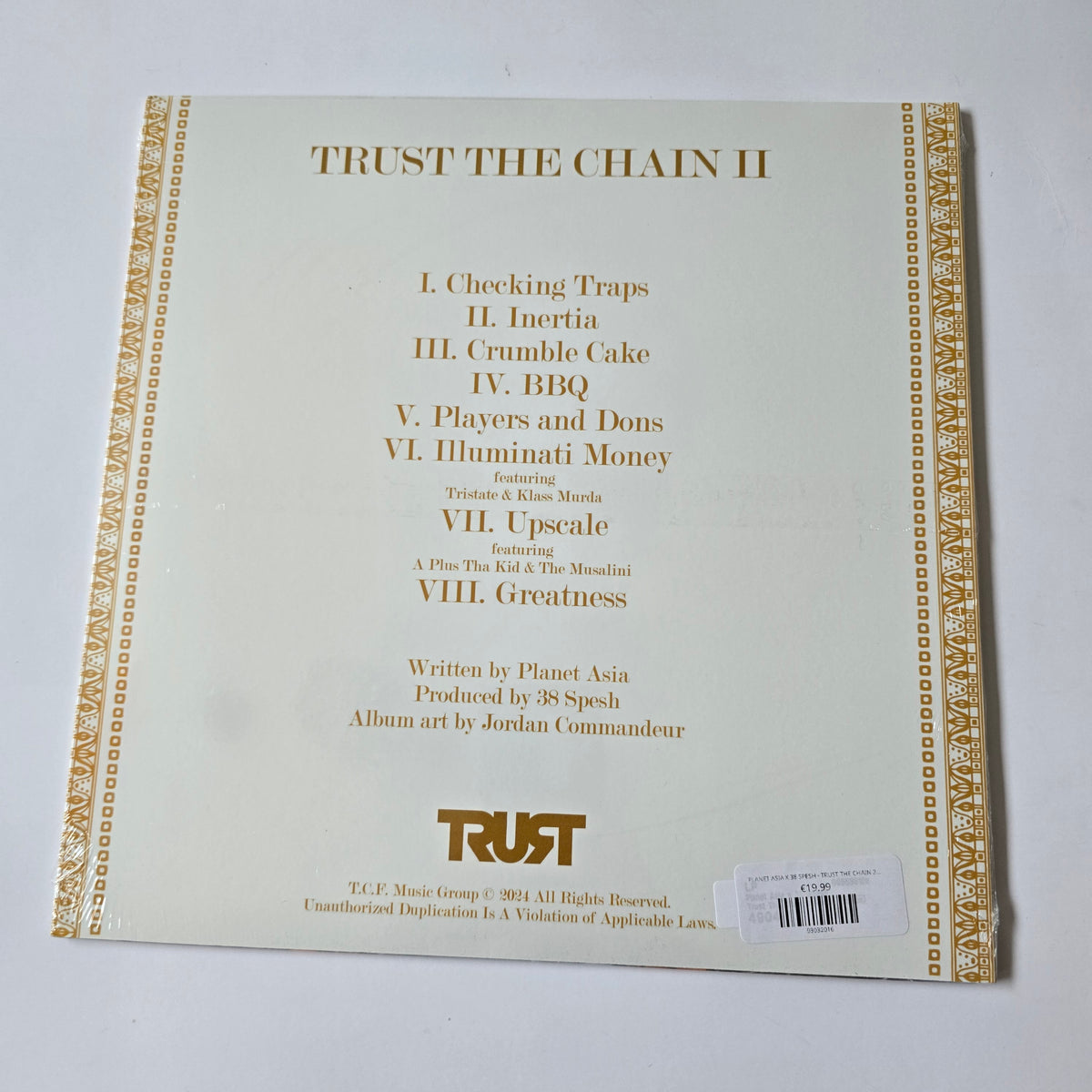 PLANET ASIA X 38 SPESH - TRUST THE CHAIN 2 (SEALED) LIMITED EDITION COLORED VINYL -NEW!-