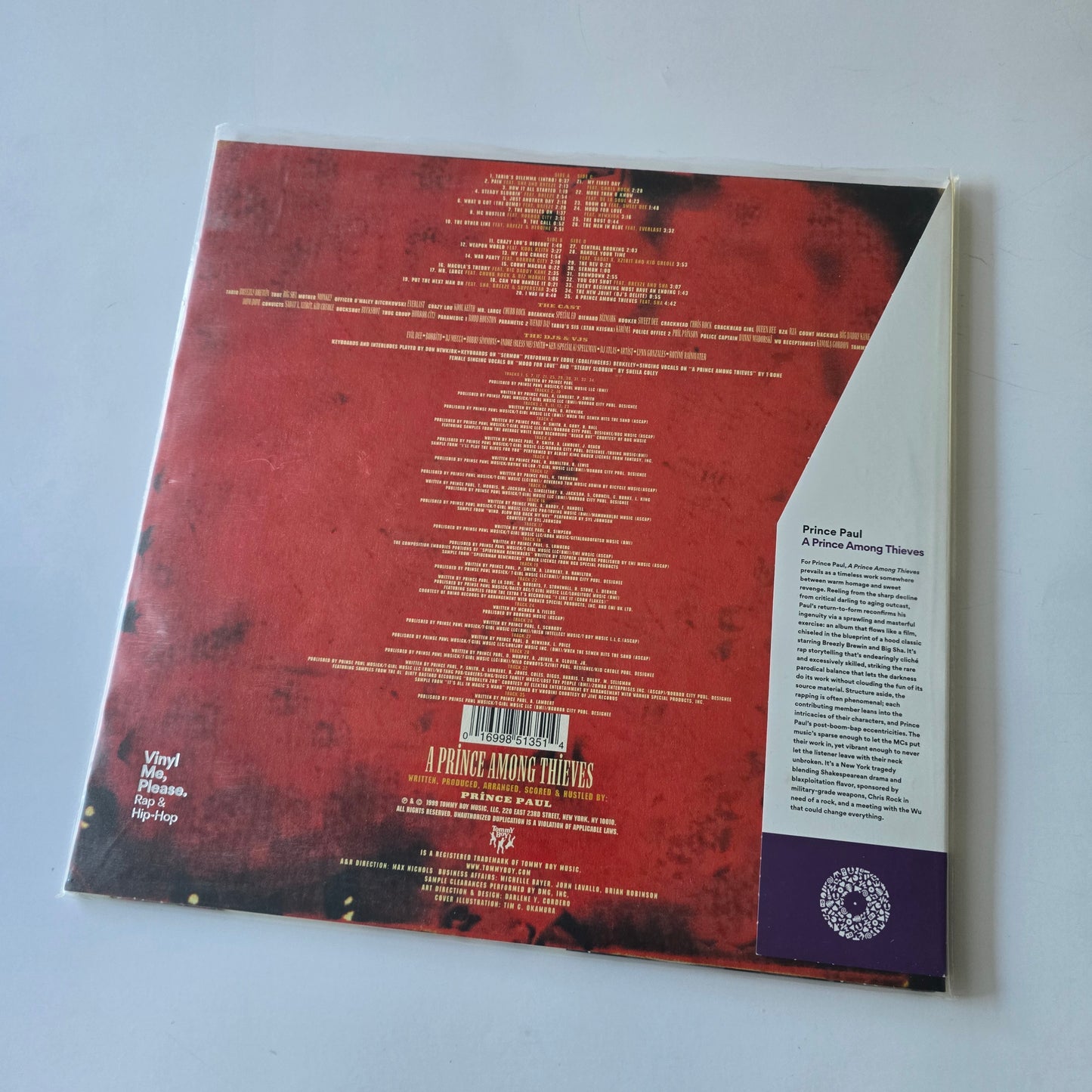 PRINCE PAUL - A PRINCE AMONG THIEVES VMP COLORED VINYL -LIKE NEW!-