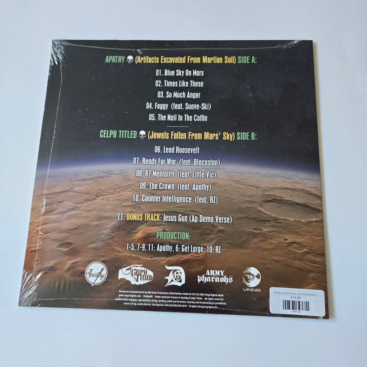 APATHY & CELPH TITLED - BLUE SKY ON MARS (SEALED) LIMITED EDITION VINYL -NEW!-