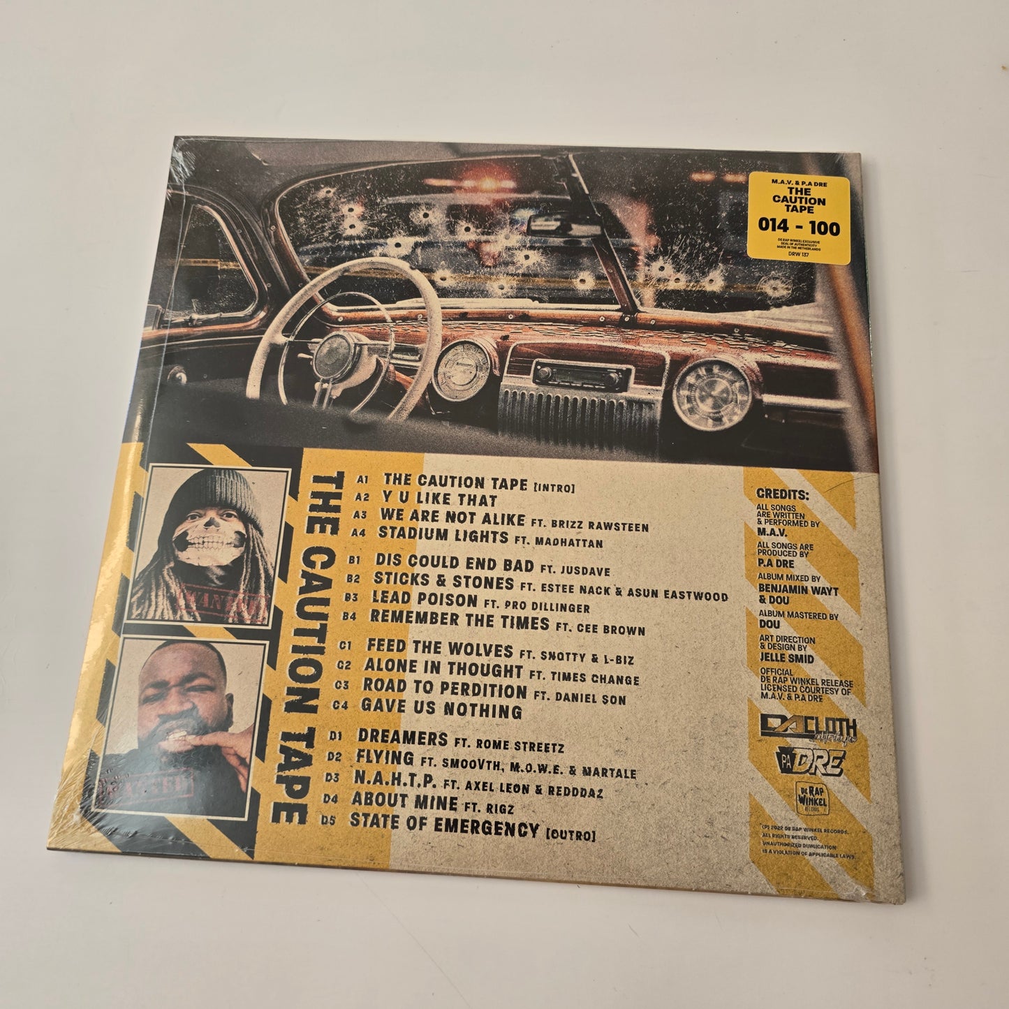 M.A.V. & P.A. DRE - THE CAUTION TAPE (SEALED) LIMITED EDITION COLORED VINYL -NEW!-
