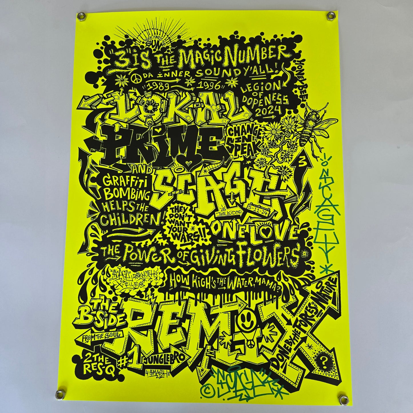 SCAGE - D.A.I.S.Y AGE POSTER A2 (42X59,4 CM) SIGNED BY SCAGE! -NEW!-