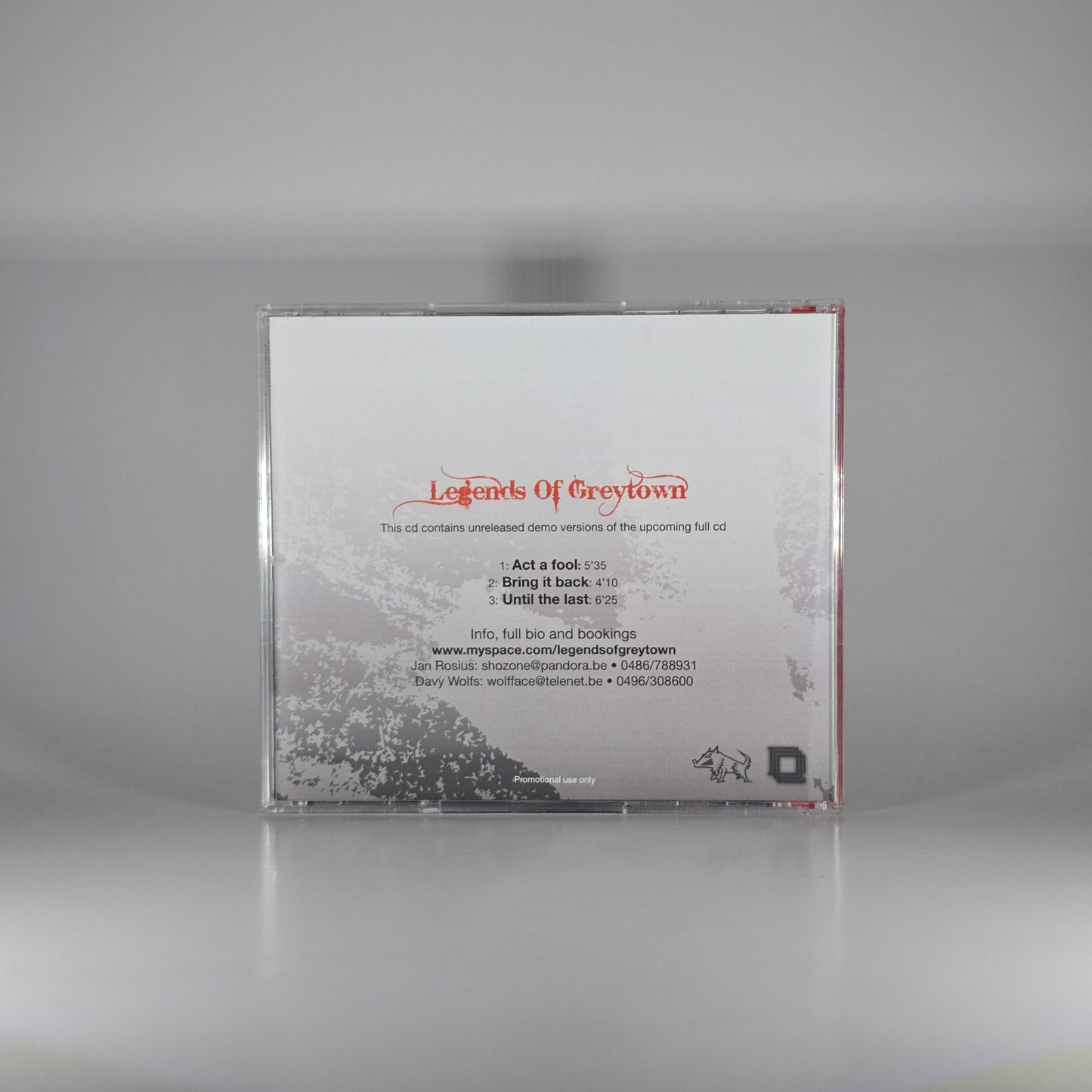 LEGENDS OF GREYTOWN - DEMO CD