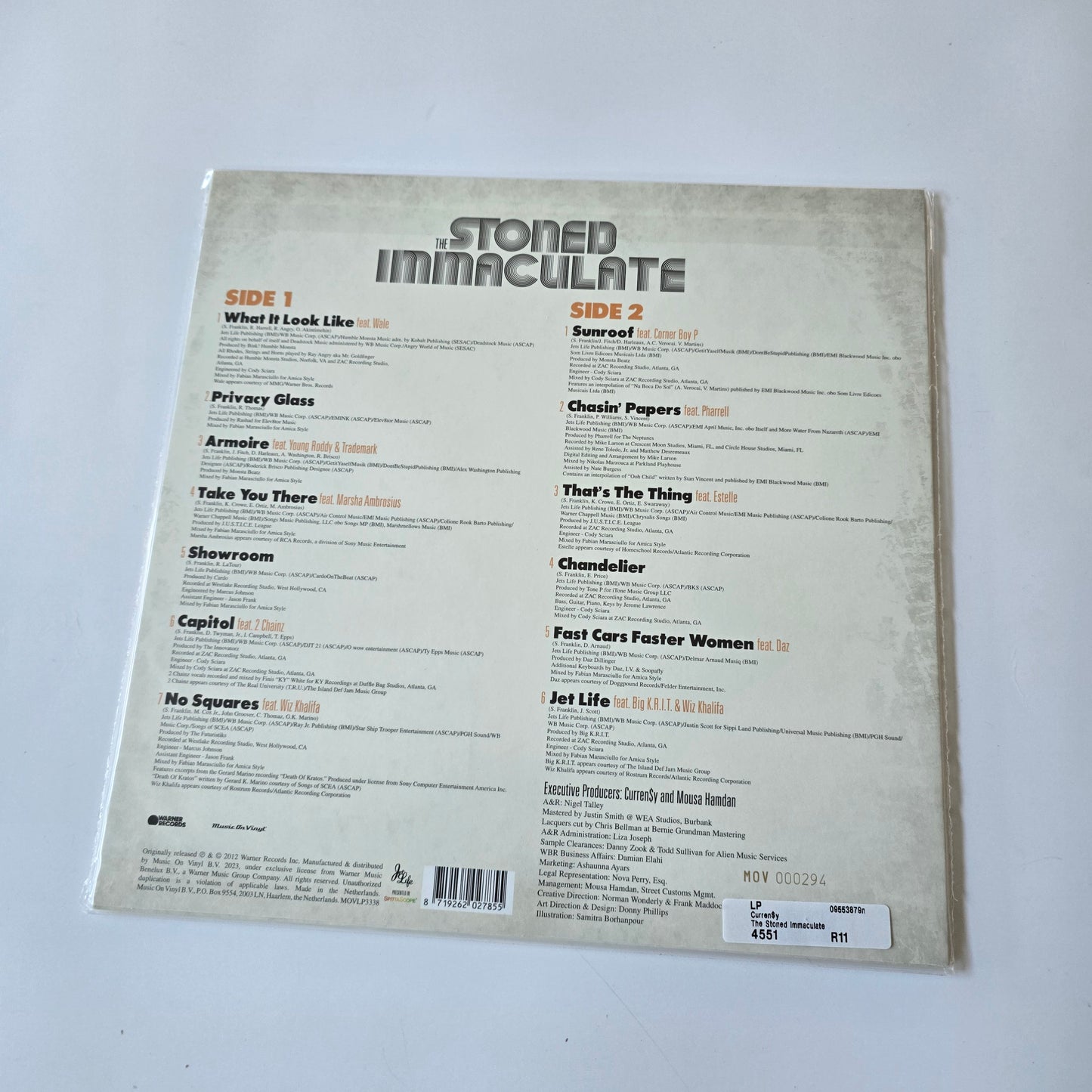 CURREN$Y - THE STONED IMMACULATE (SEALED) LIMITED EDITION COLORED VINYL -NEW!-