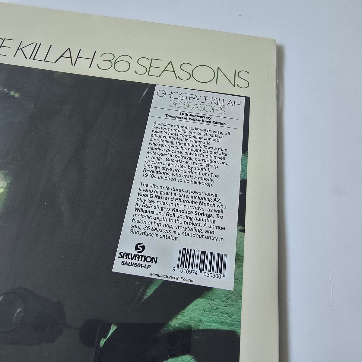 GHOSTFACE KILLAH - 36 SEASONS (SEALED) YELLOW COLORED VINYL -NEW!-
