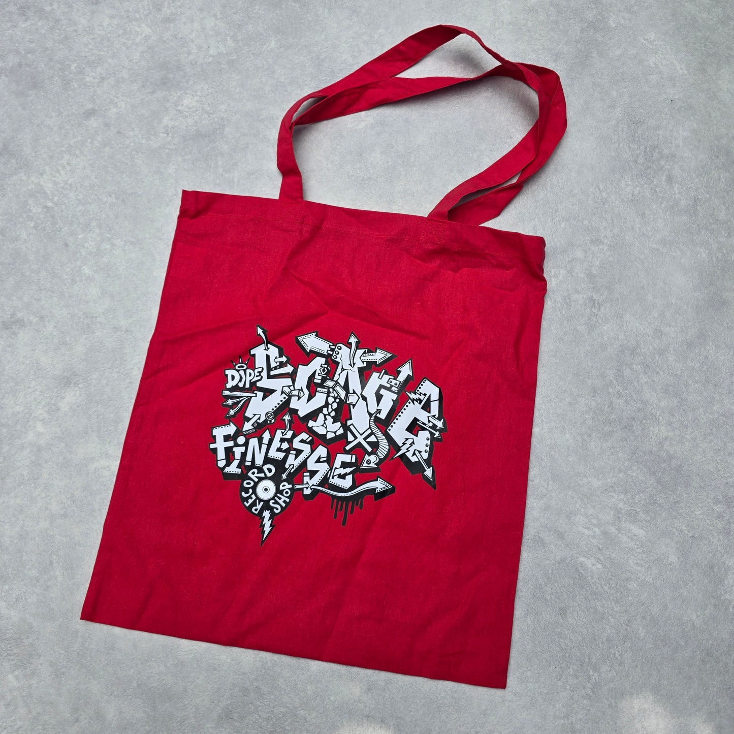 SCAGE X FINESSE RECORD SHOP TOTEBAG, MEERDERE KLEUREN -NEW!-
