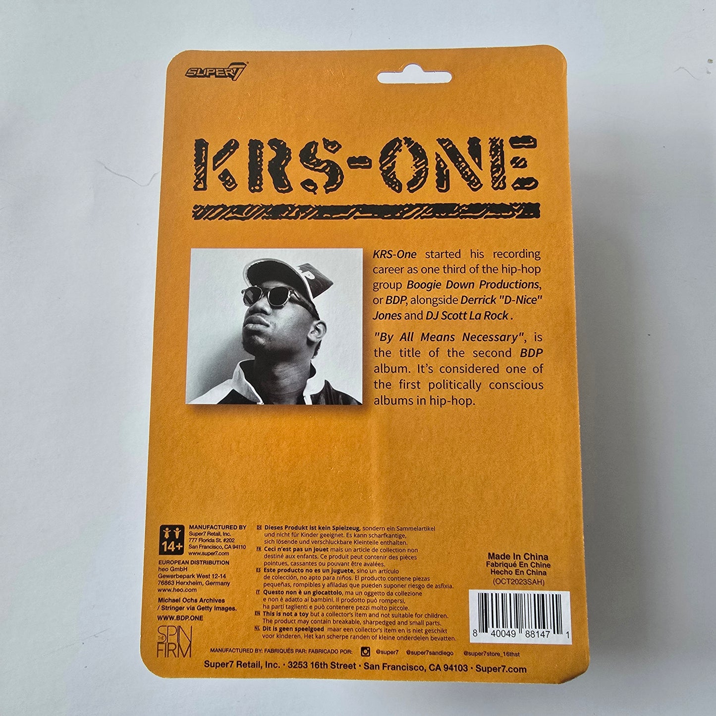 KRS-ONE BDP SUPER7 ACTION FIGURE  -NEW!-