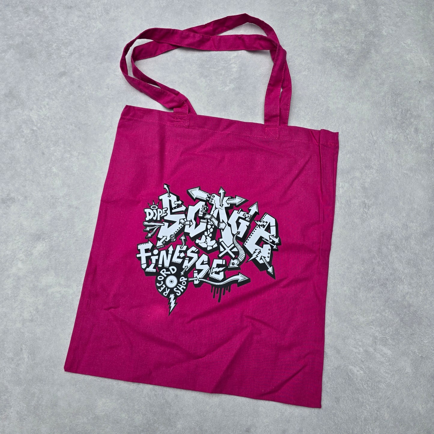 SCAGE X FINESSE RECORD SHOP TOTEBAG, MEERDERE KLEUREN -NEW!-