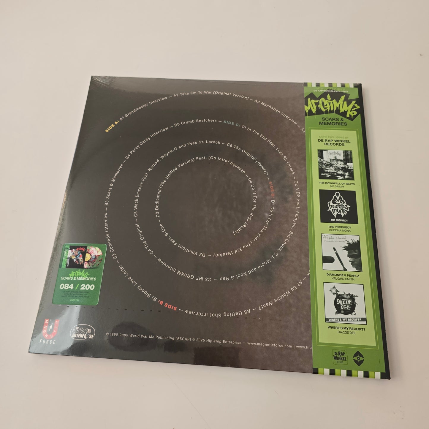 MF GRIMM - SCARS & MEMORIES (SEALED) LIMITED EDITION SPLATTERED VINYL 2XLP -NEW!-