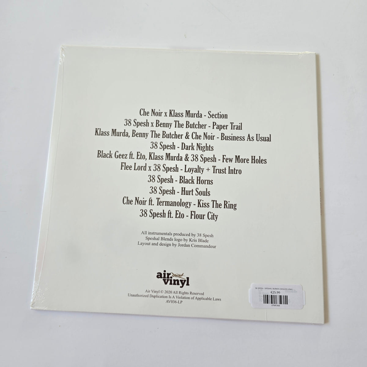 38 SPESH - SPESHAL BLENDS (SEALED) VINYL -NEW!-