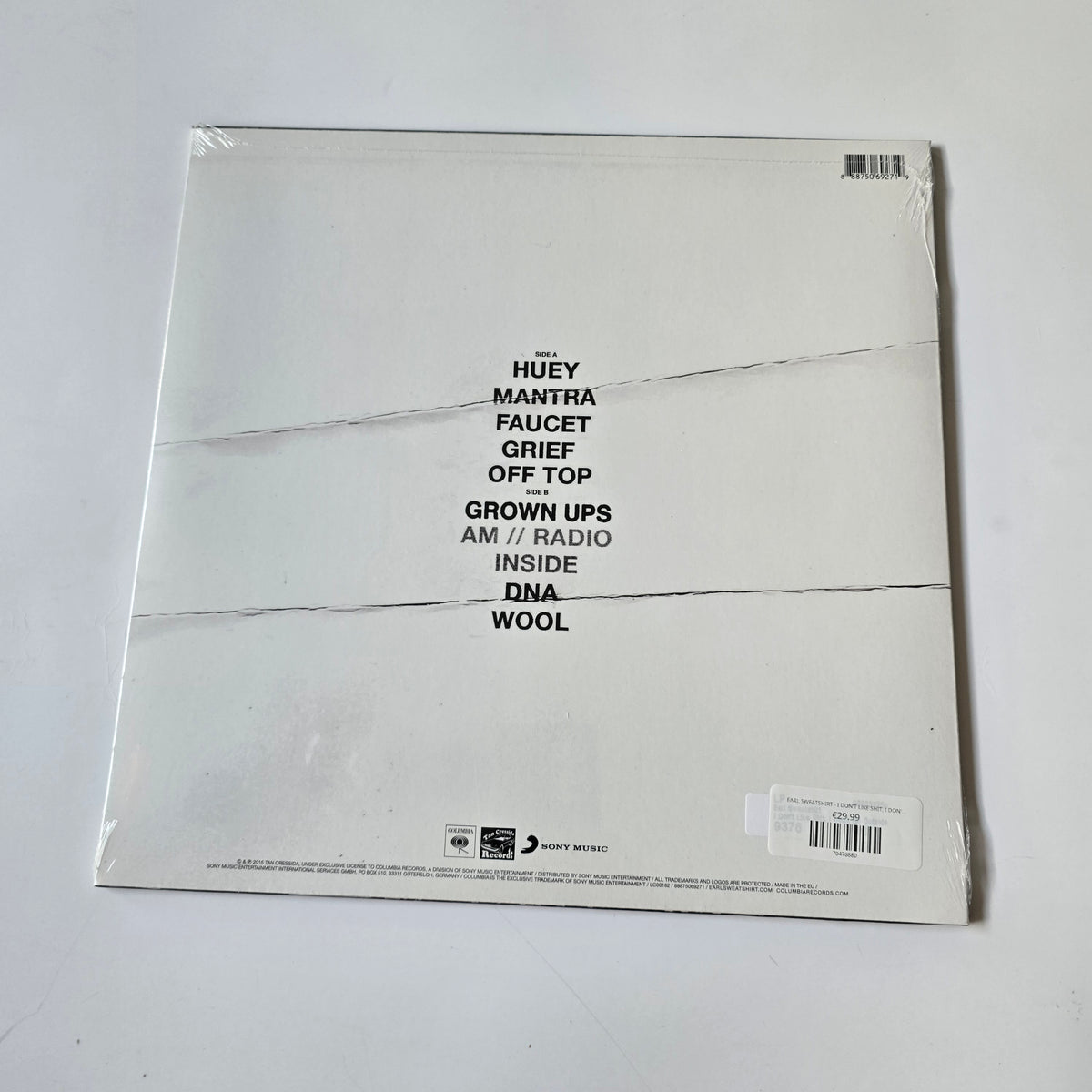 EARL SWEATSHIRT - I DON'T LIKE SHIT, I DON'T GO OUTSIDE (SEALED) VINYL -NEW!-