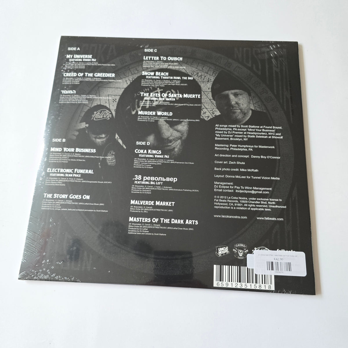 LA COKA NOSTRA - MASTERS OF THE DARK ARTS (SEALED) STRIPED VINYL -NEW!-