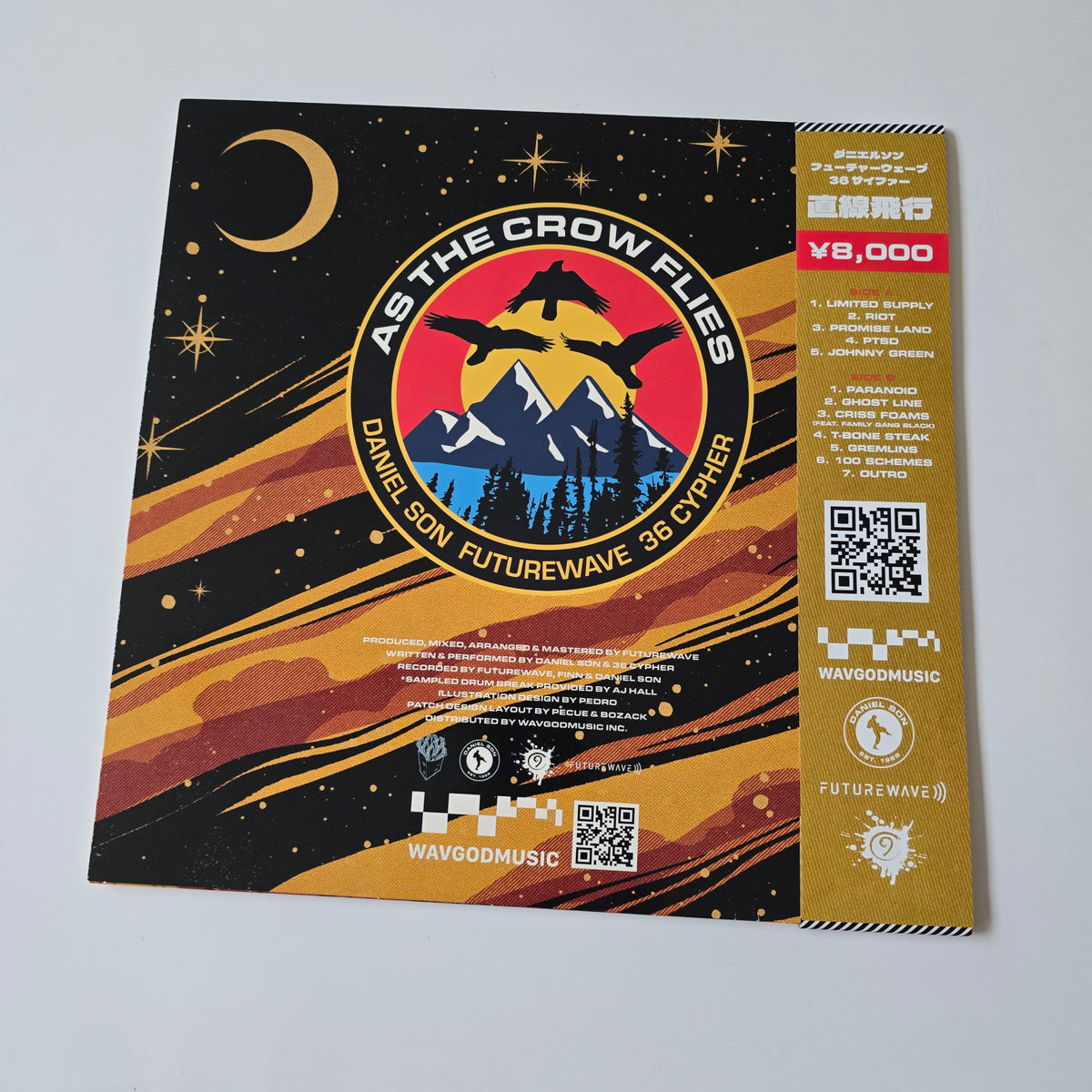 DANIEL SON X FUTUREWAVE X 36 CYPHER - AS THE CROW FLIES (SEALED) LIMITED EDITION COLORED VINYL -NEW!-