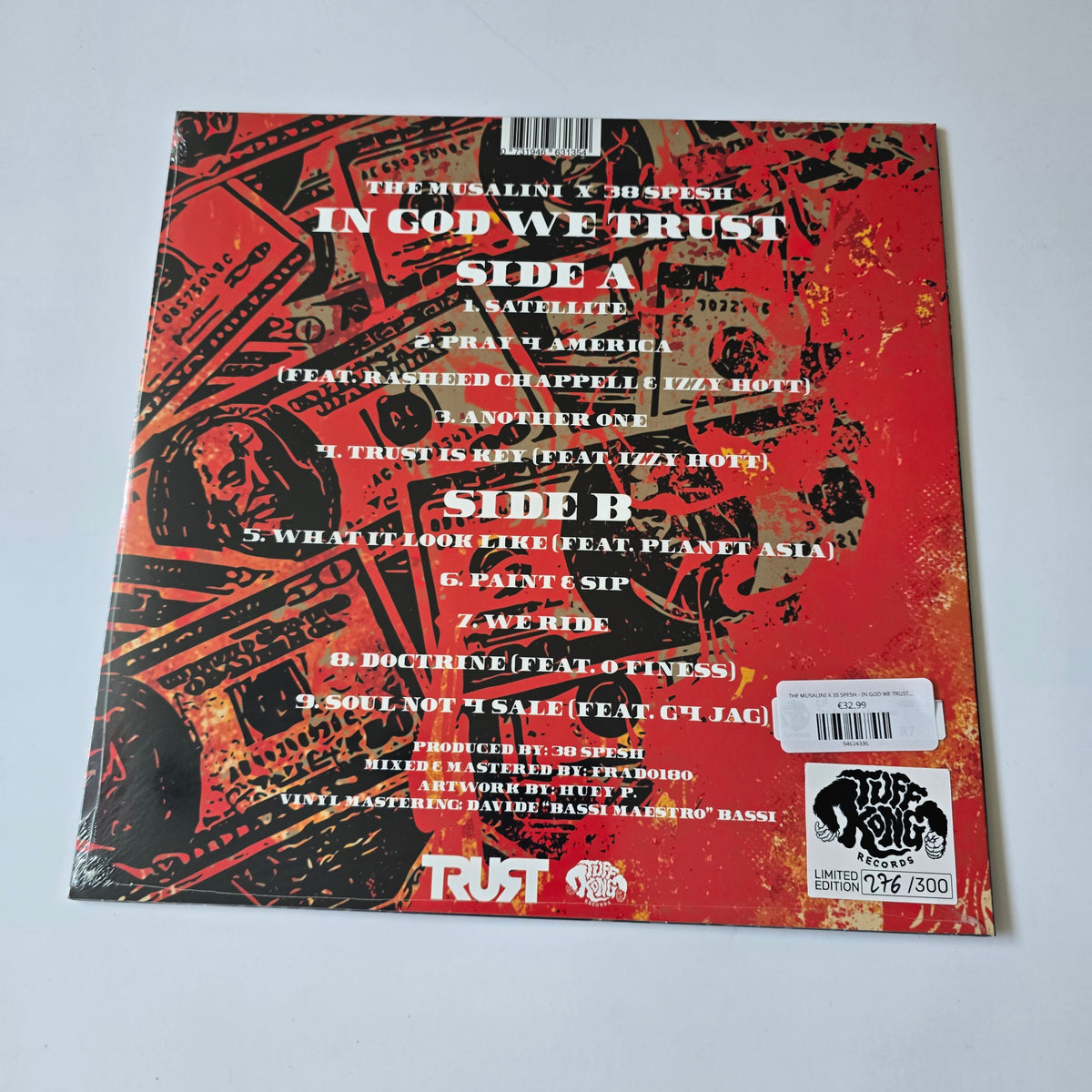 THE MUSALINI X 38 SPESH - IN GOD WE TRUST (SEALED) LIMITED EDITION VINYL -NEW!-