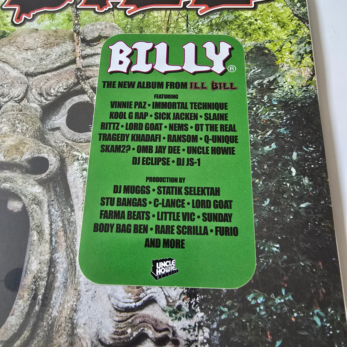 ILL BILL - BILLY (SEALED) CLEAR COLORED VINYL -NEW!-