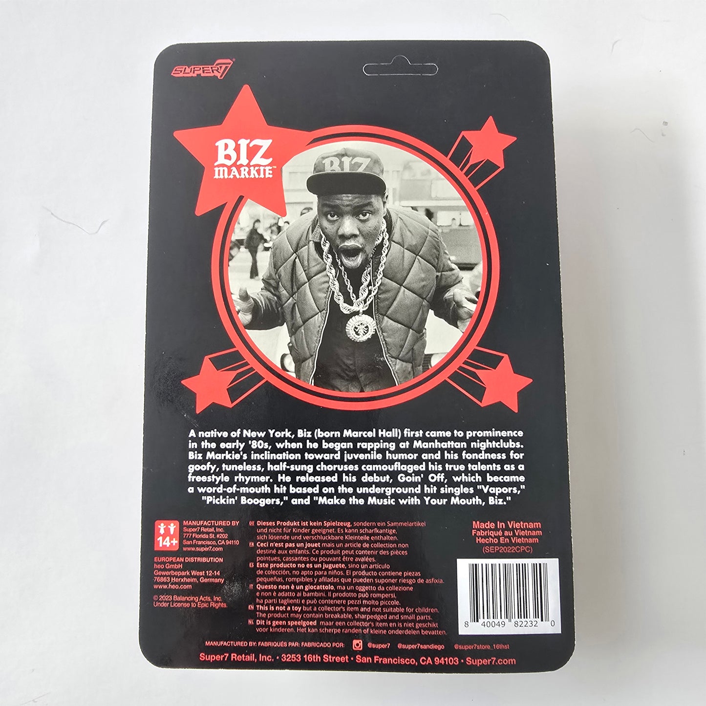 BIZ MARKIE SUPER7 ACTION FIGURE -NEW!-