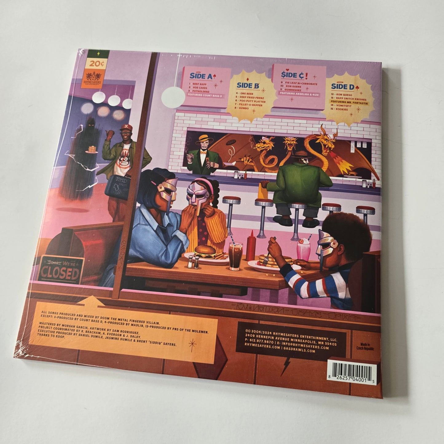 MF DOOM - MM...FOOD, 20TH ANNIVERSARY EDITION (SEALED) COLORED VINYL 2XLP -NEW!-
