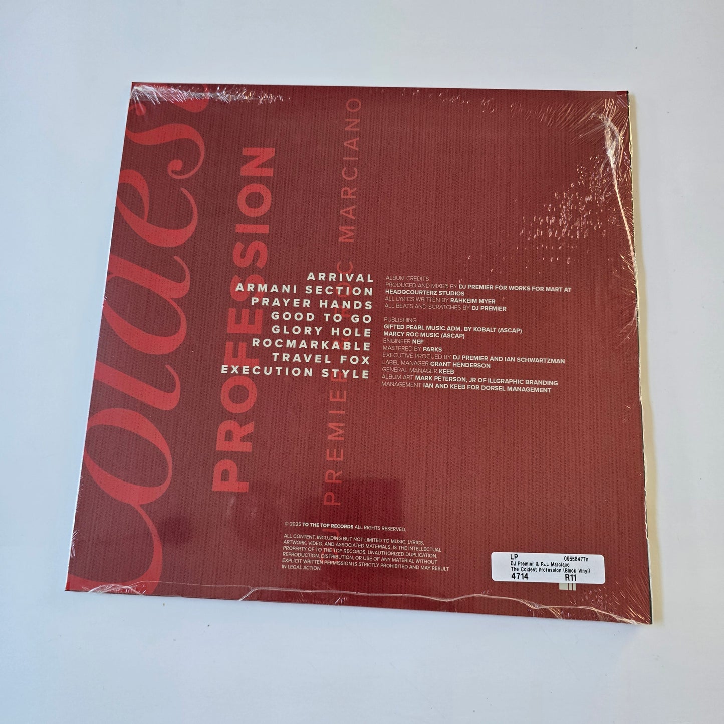DJ PREMIER & ROC MARCIANO - THE COLDEST PROFESSION (SEALED) VINYL -NEW!-