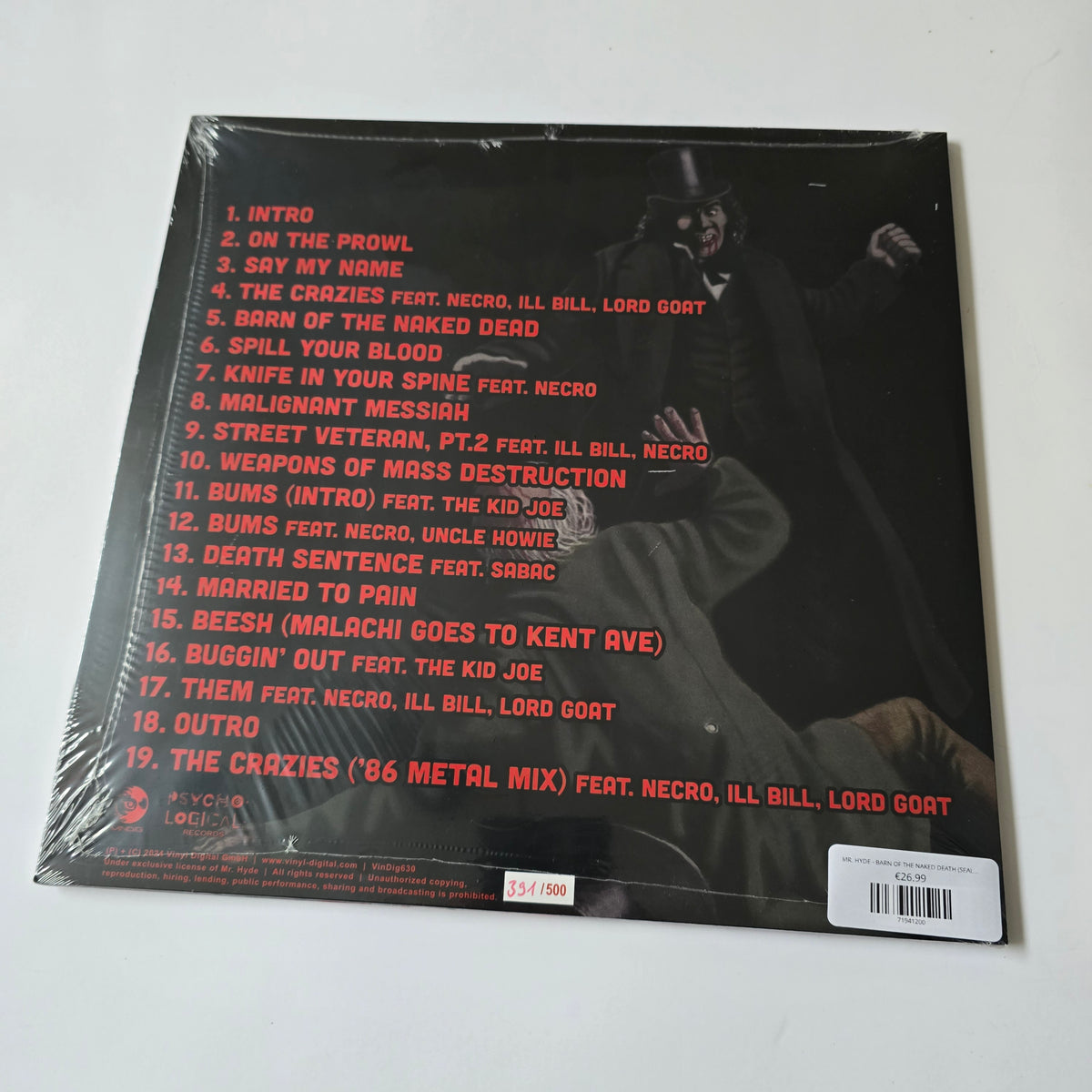 MR. HYDE - BARN OF THE NAKED DEATH (SEALED) LIMITED EDITION COLORED VINYL -NEW!-