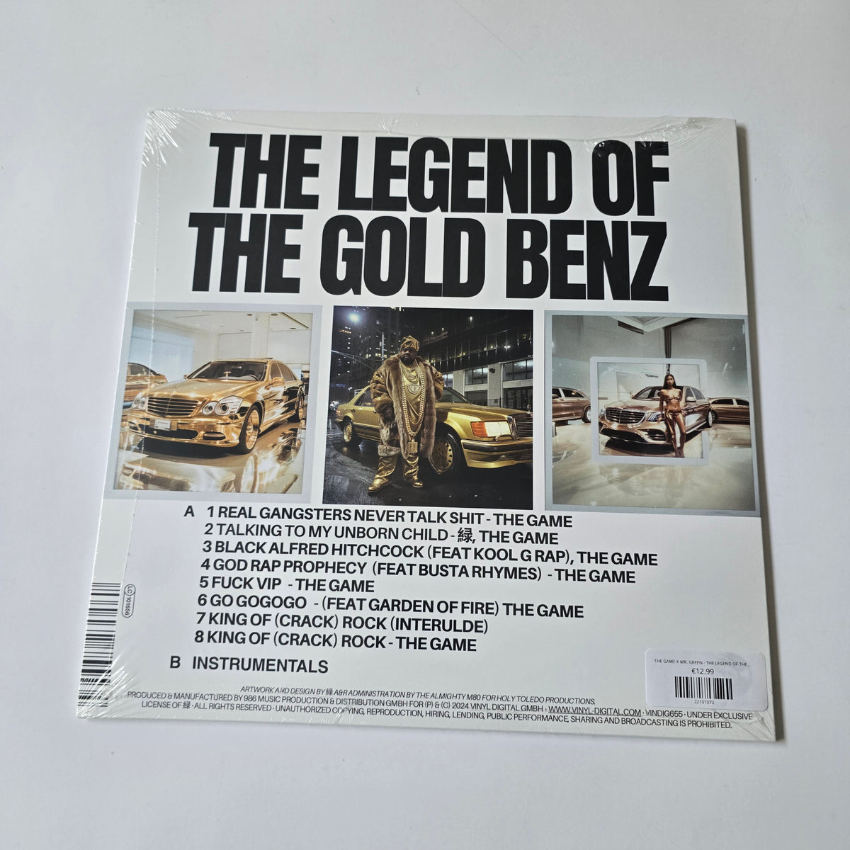 THE GAME X MR. GREEN - THE LEGEND OF THE GOLD BENZ (SEALED) LIMITED EDITION VINYL -NEW!-
