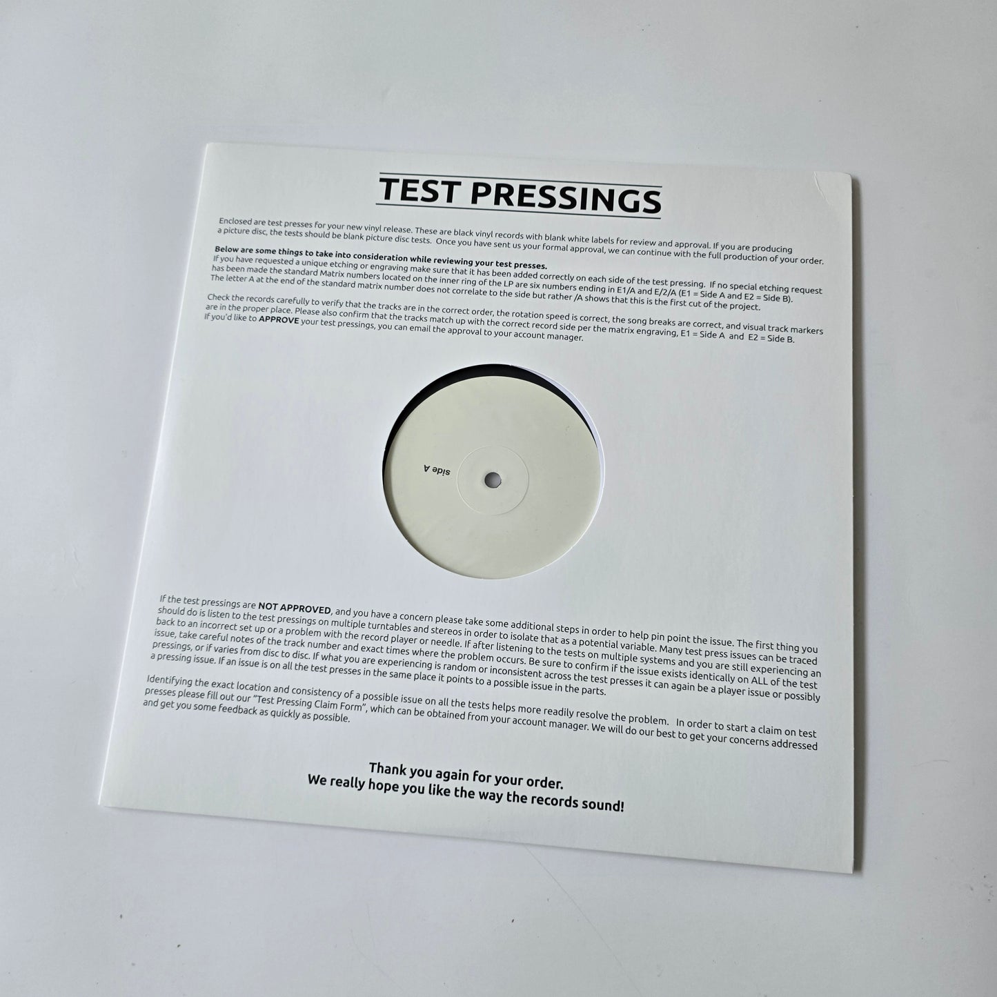 BERRY X ROYAZ - EXACT VINYL TEST PRESSING -NIEUW!-