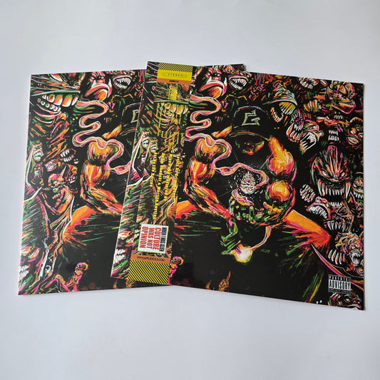 GRIM MOSES X NOAM CHOPSKI - BLOOD SMOKE MAGIC (SEALED) WHITE, BLACK & GREEN SPLATTER VINYL -NEW!-