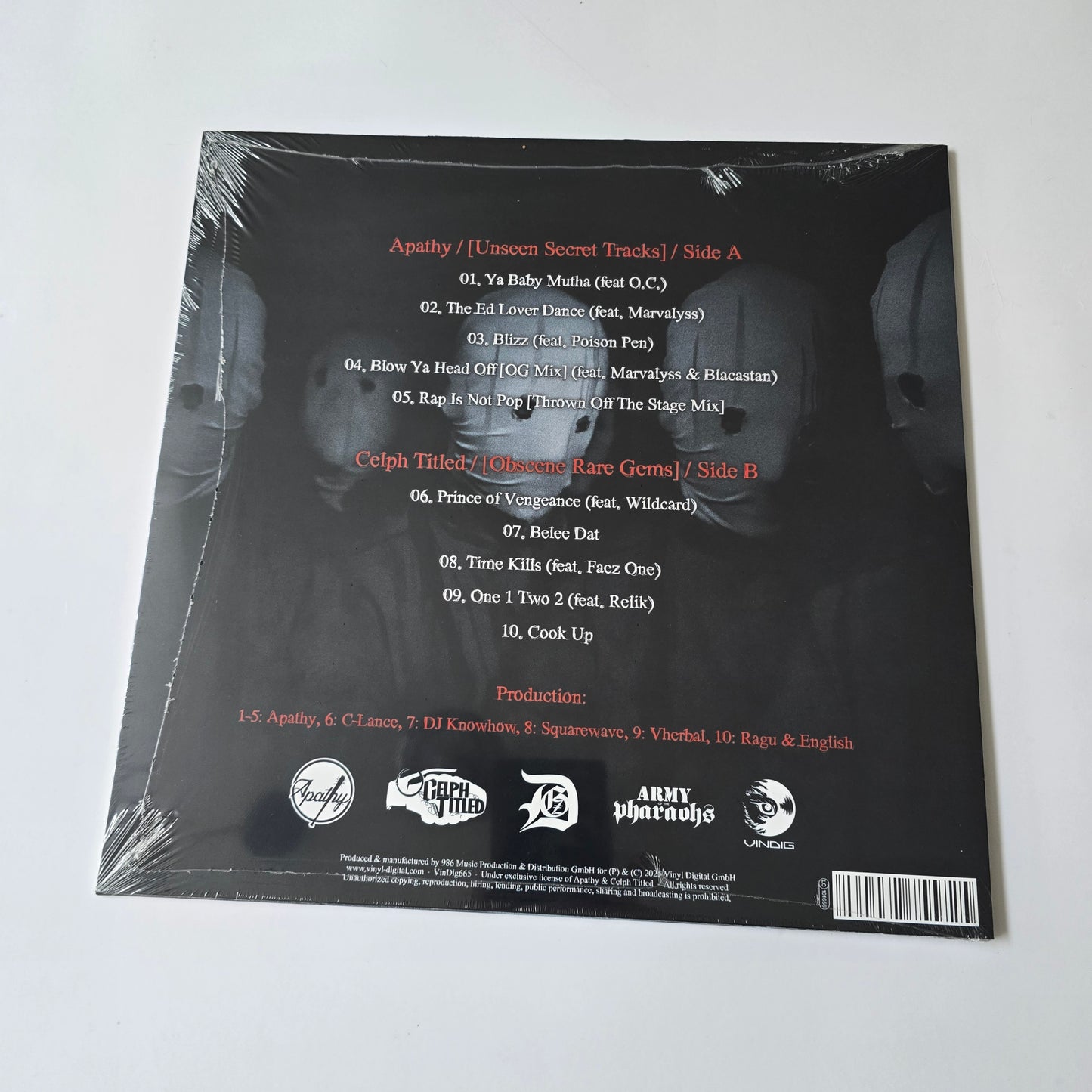 APATHY & CELPH TITLED - UNSEEN OBSCENE (SEALED) VINYL -NEW!-