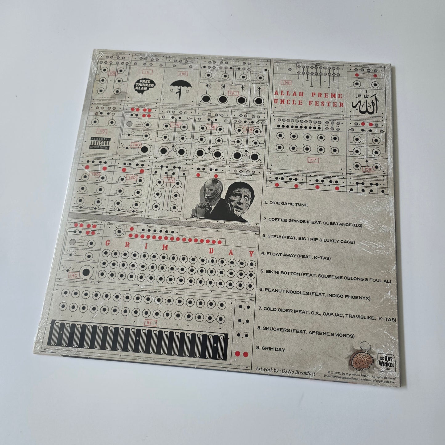 ALLAH PREME X UNCLE FESTER - GRIM DAY LIMITED EDITION VINYL -NEW!-
