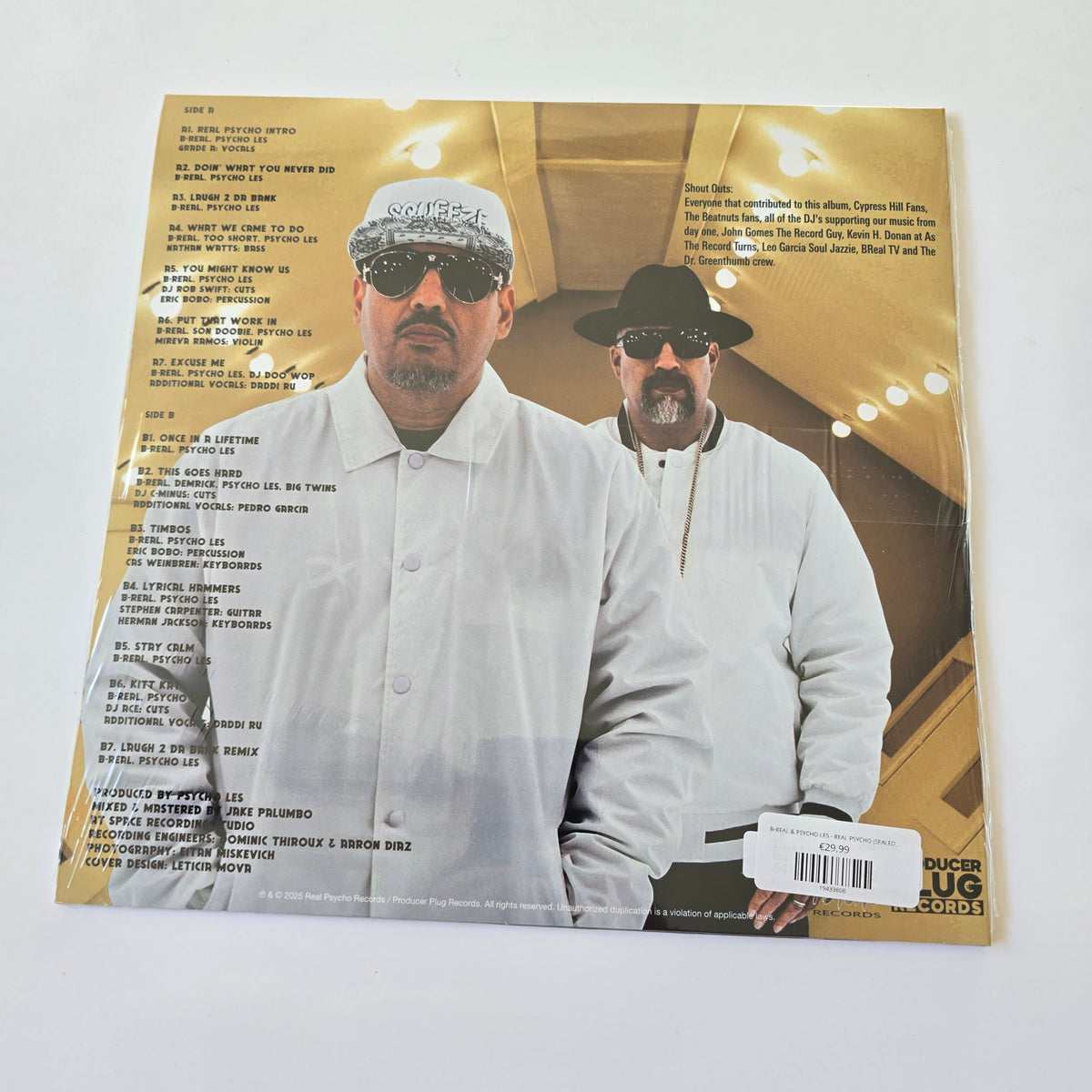 B-REAL & PSYCHO LES - REAL PSYCHO (SEALED) YELLOW COLORED VINYL -NEW!-