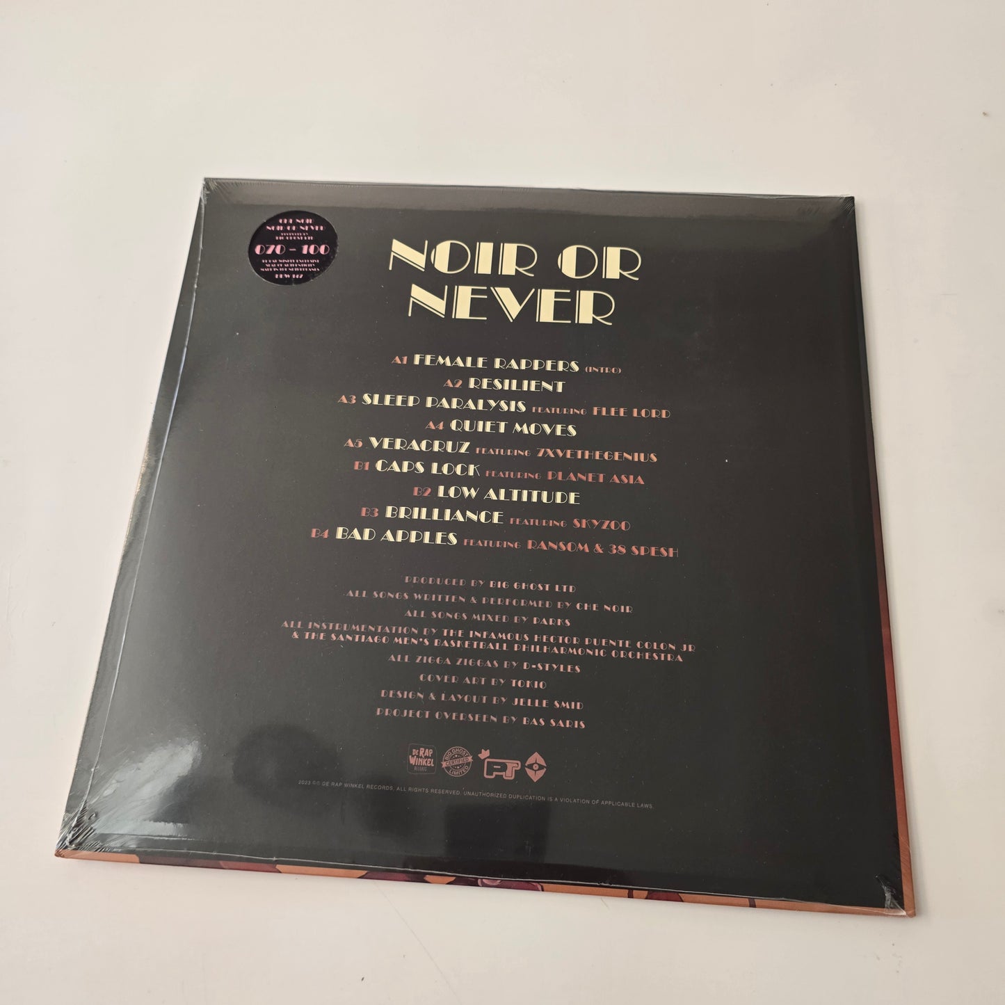 CHE NOIR X BIG GHOST LTD - NOIR OR NEVER (SEALED) LIMITED EDITION PINK COLORED VINYL -NEW!-