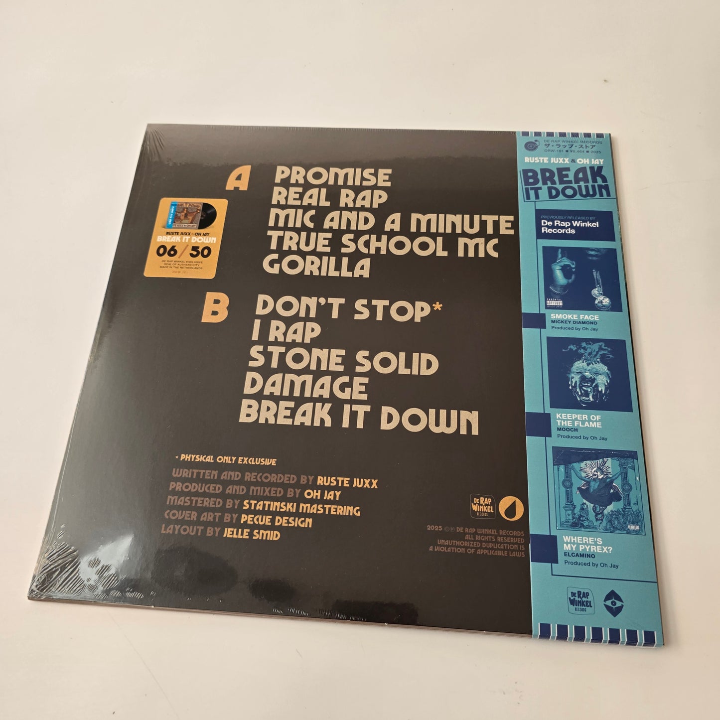 RUSTE JUXX X OH JAY - BREAK IT DOWN (SEALED) LIMITED EDITION VINYL WITH OBI -NEW!-