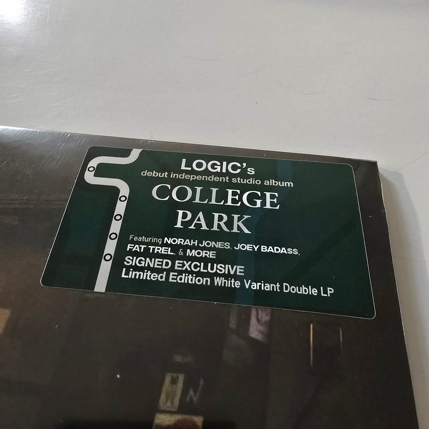 LOGIC - COLLEGE PARK, SIGNED (SEALED) WHITE COLORED VINYL 2XLP -NEW!-